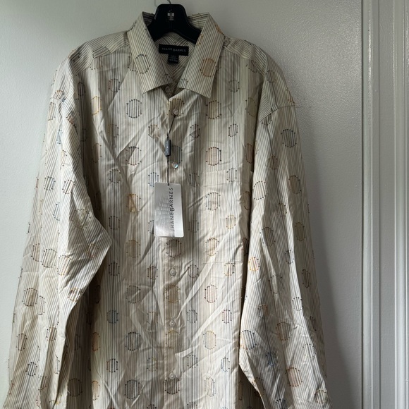 Jhane Barnes Embroidered Textured Yarn Shirt Men Size 1XT/1XH - Picture 2 of 16